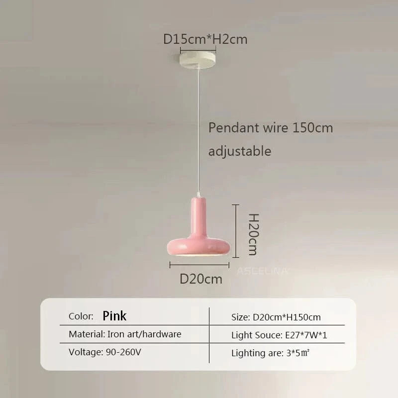 Suspension LED Nordic Minimalist Design | Marco Lucetti 023PL002 Rose 1H / Blanc froid
