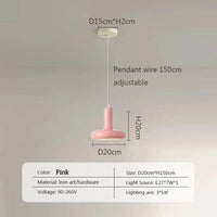 Suspension LED Nordic Minimalist Design | Marco Lucetti 023PL002 Rose 1H / Blanc froid