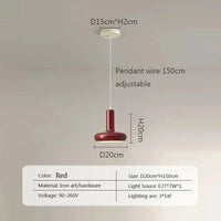 Suspension LED Nordic Minimalist Design | Marco Lucetti 023PL002 Rouge 1H / Blanc froid