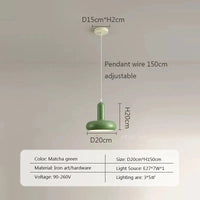 Suspension LED Nordic Minimalist Design | Marco Lucetti 023PL002 Vert 1H / Blanc froid