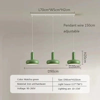 Suspension LED Nordic Minimalist Design | Marco Lucetti 023PL002 Vert 3H L / Blanc froid