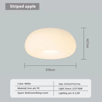 Suspension LED "Nordic Stripes Cream & Apples" | Marco Lucetti PL802 A 35 cm CL / Blanc froid-Pas de RC