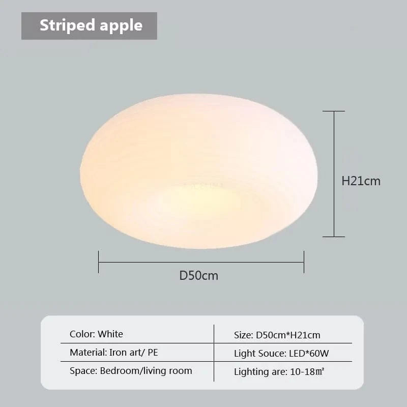 Suspension LED "Nordic Stripes Cream & Apples" | Marco Lucetti PL802 A 50 cm CL / Blanc froid-Pas de RC