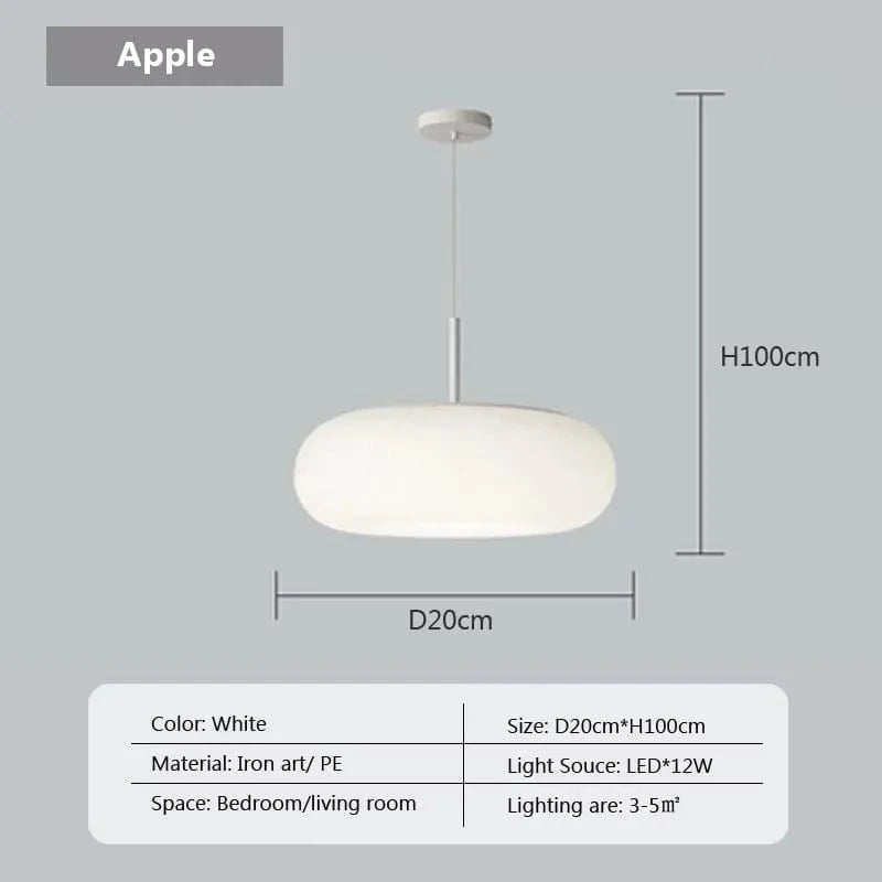 Suspension LED "Nordic Stripes Cream & Apples" | Marco Lucetti PL802 B 20cm PL / Blanc froid-Pas de RC