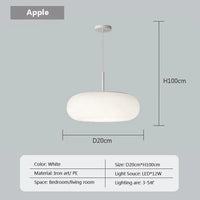 Suspension LED "Nordic Stripes Cream & Apples" | Marco Lucetti PL802 B 20cm PL / Blanc froid-Pas de RC
