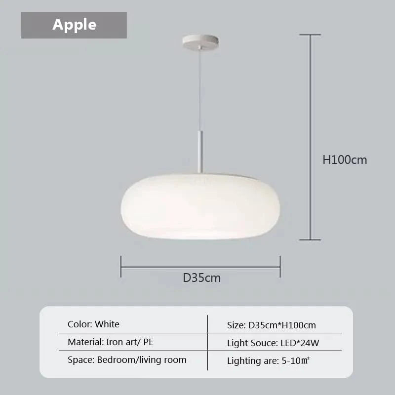 Suspension LED "Nordic Stripes Cream & Apples" | Marco Lucetti PL802 B 35cm PL / Blanc froid-Pas de RC