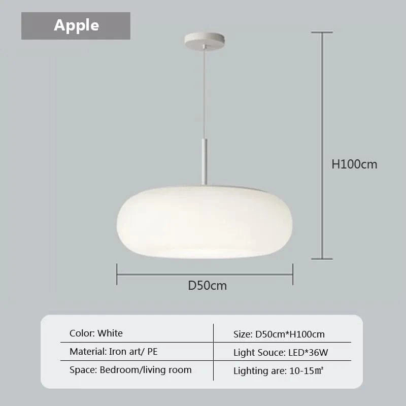 Suspension LED "Nordic Stripes Cream & Apples" | Marco Lucetti PL802 B 50cm PL / Blanc froid-Pas de RC