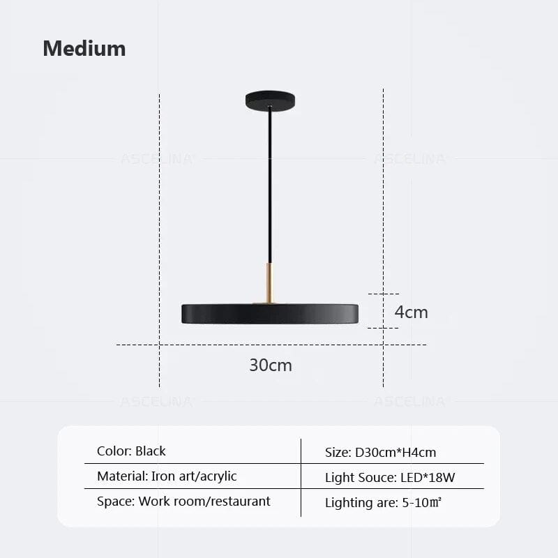 Suspension LED Nordic Style 23-40cm | Marco Lucetti B / Lumière blanche