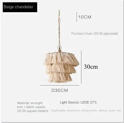 Suspension LED Nordic Style | Marco Lucetti Beige-D30CM