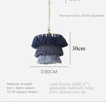 Suspension LED Nordic Style | Marco Lucetti Bleu-D30CM