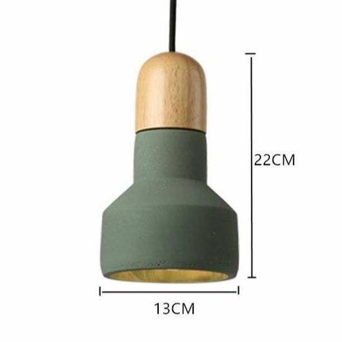 Suspension LED "Nordic Wood & Concrete" | Marco Lucetti Vert