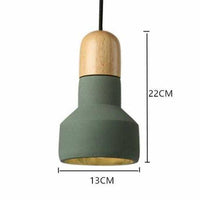 Suspension LED "Nordic Wood & Concrete" | Marco Lucetti Vert