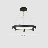 Suspension LED Nordica Circle - Style Moderne | Marco Lucetti D60cm / Noir / Blanc chaud | CHINE