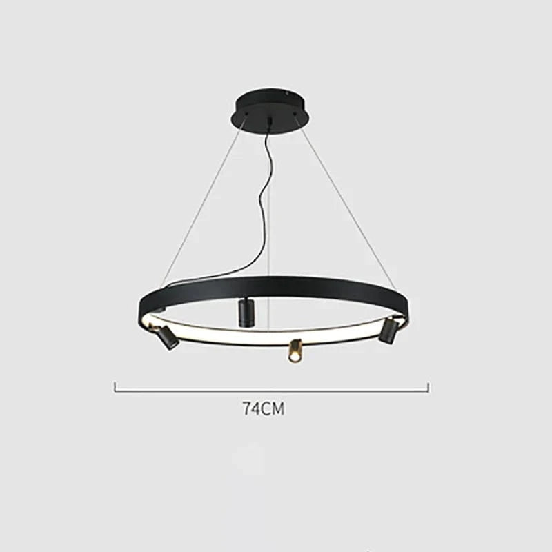 Suspension LED Nordica Circle - Style Moderne | Marco Lucetti D74cm / Or / Blanc chaud | CHINE