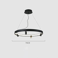 Suspension LED Nordica Circle - Style Moderne | Marco Lucetti D74cm / Or / Blanc chaud | CHINE