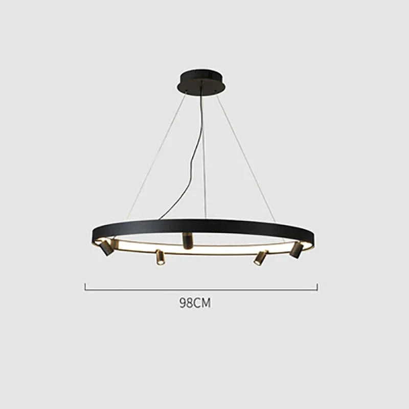 Suspension LED Nordica Circle - Style Moderne | Marco Lucetti D98cm / Or / Blanc chaud | CHINE