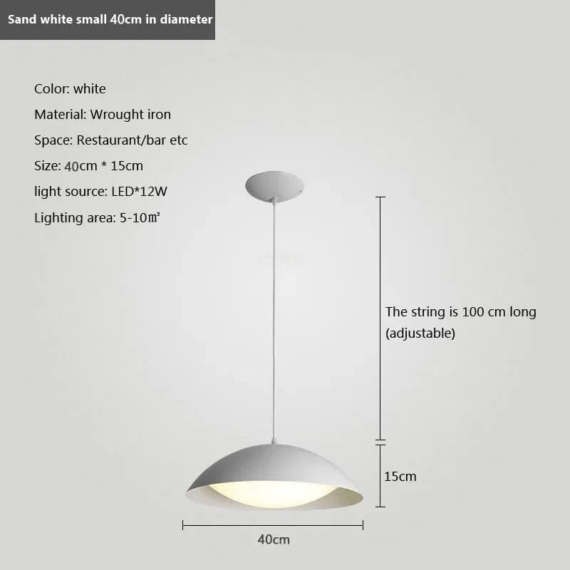 Suspension LED Nordik en fer au design moderne | Marco Lucetti PL535 Blanc 40cm / Blanc froid