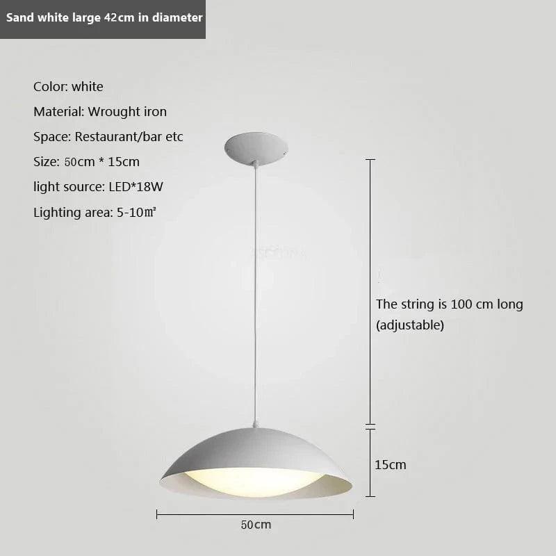 Suspension LED Nordik en fer au design moderne | Marco Lucetti PL535 Blanc 50cm / Blanc froid