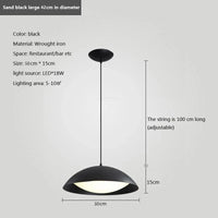 Suspension LED Nordik en fer au design moderne | Marco Lucetti PL535 Noir 50cm / Blanc froid
