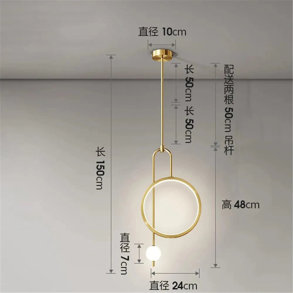 Suspension LED Nordik - Luminosité et Élégance | Marco Lucetti Or / Lumières chaudes