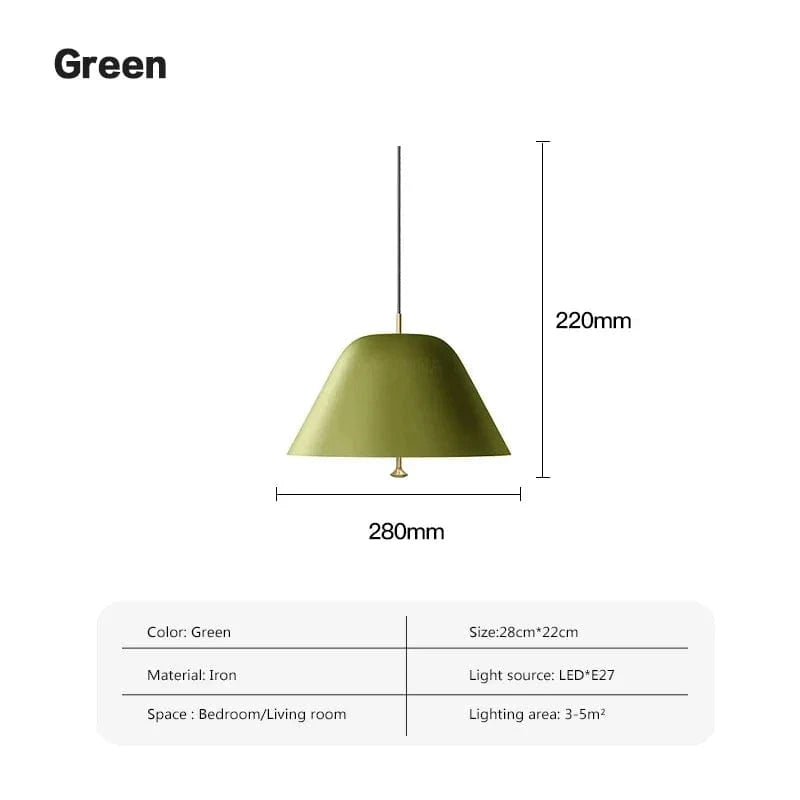 Suspension LED Nordik Minimal™ | Marco Lucetti Vert 28cm / Lumière tricolore