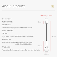 Suspension LED Nordik Nickel Brushed | Marco Lucetti Nickel / 7W / Blanc chaud