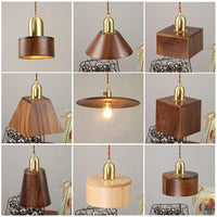 Suspension LED Nordika en laiton et bois pour cuisine îlot - Luminaire design | Marco Lucetti