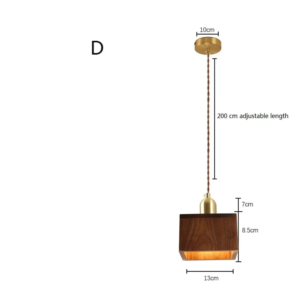 Suspension LED Nordika en laiton et bois pour cuisine îlot - Luminaire design | Marco Lucetti D