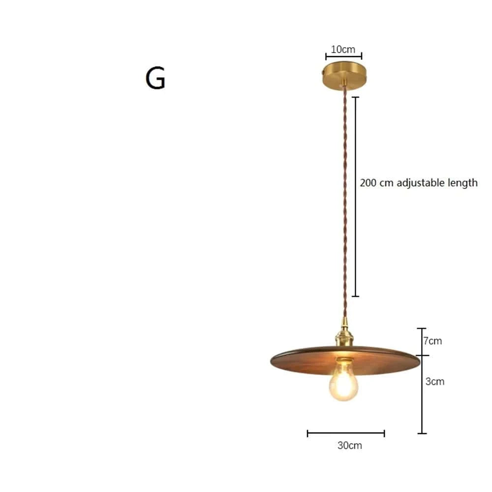 Suspension LED Nordika en laiton et bois pour cuisine îlot - Luminaire design | Marco Lucetti G
