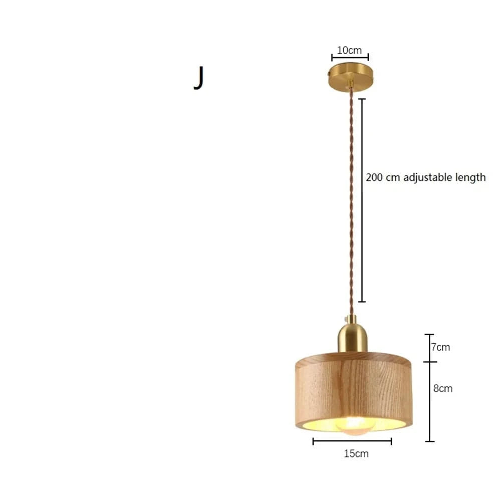 Suspension LED Nordika en laiton et bois pour cuisine îlot - Luminaire design | Marco Lucetti J.