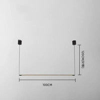 Suspension LED "Nordiko" : Design moderne et minimaliste en aluminium | Marco Lucetti 100 cm / Lumière blanche