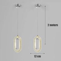 Suspension LED Nordikraft suspendu. | Marco Lucetti Ovale argent 1 paire / Lumière chaude