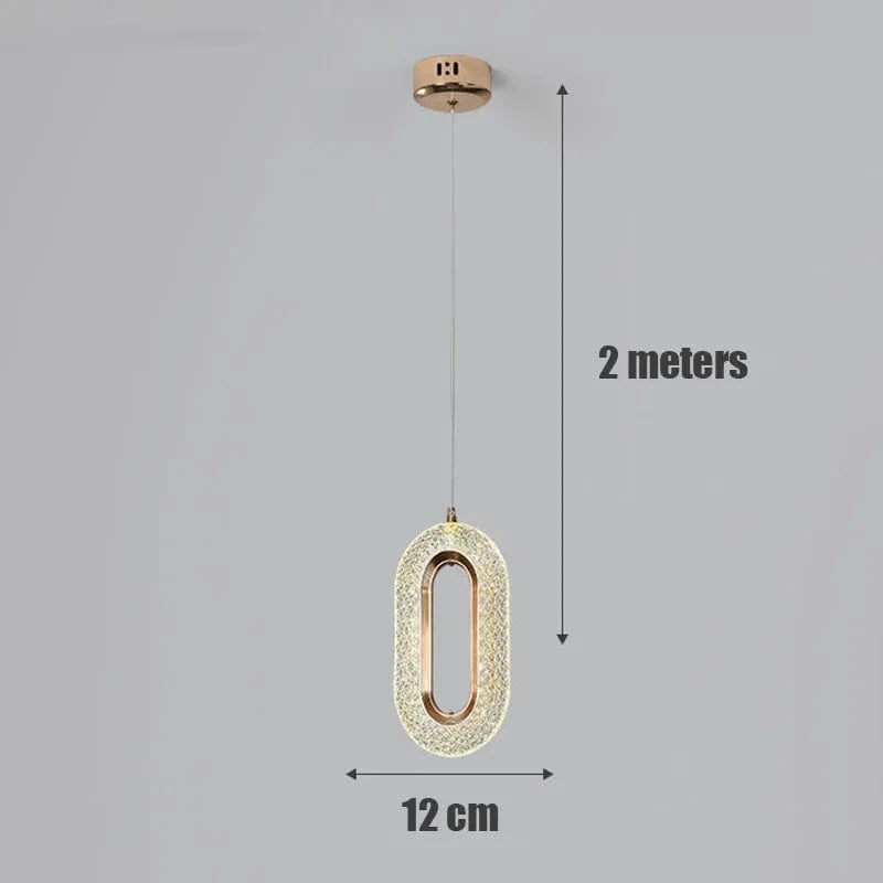 Suspension LED Nordikraft suspendu. | Marco Lucetti Ovale / Lumière chaude