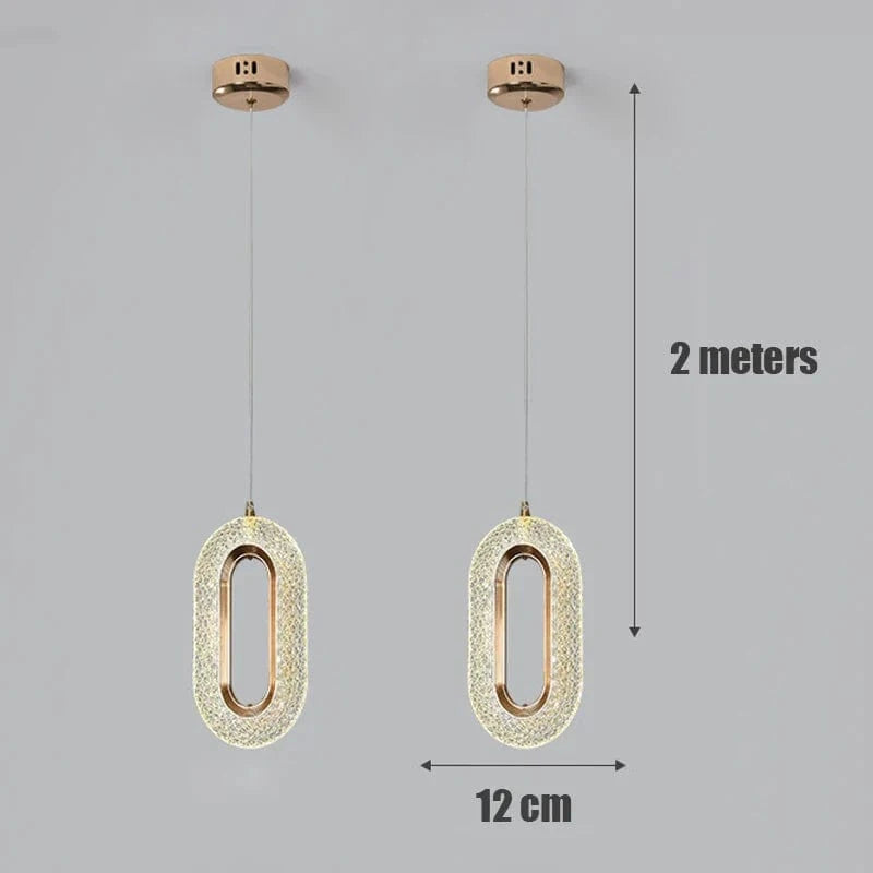 Suspension LED Nordikraft suspendu. | Marco Lucetti Ovale or 1 paire / Lumière chaude