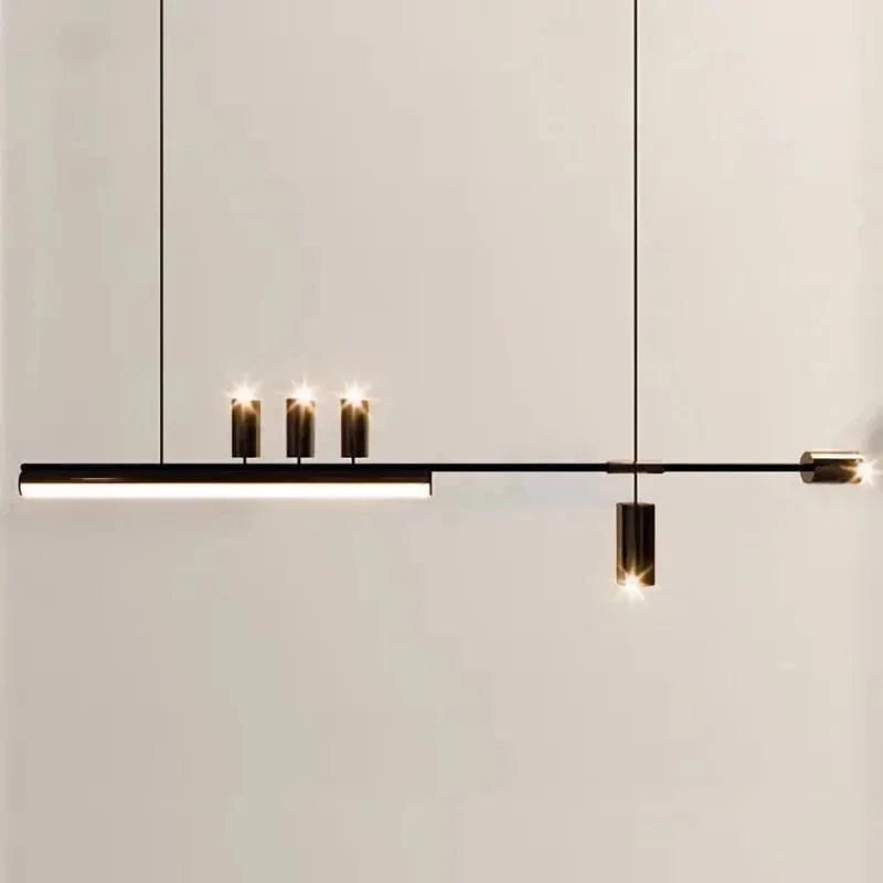 Suspension LED NordiLum pour une ambiance lumineuse sur votre table à manger | Marco Lucetti Noir / 120 cm / Blanc chaud 3000K