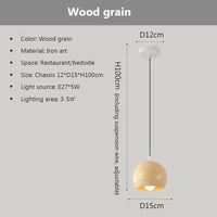 Suspension LED nordique  de style scandinave | Marco Lucetti PL813 Grain de bois / Blanc froid