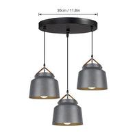 Suspension LED nordique élégante | Marco Lucetti Disque noir 3 têtes