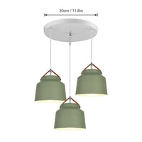 Suspension LED nordique élégante | Marco Lucetti Disque vert 3 têtes