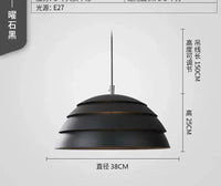 Suspension LED Nordique Élégante | Marco Lucetti Noir / Lumière blanche