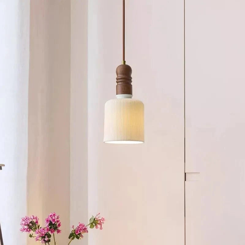 Suspension LED nordique en bois massif et céramique de haute qualité | Marco Lucetti