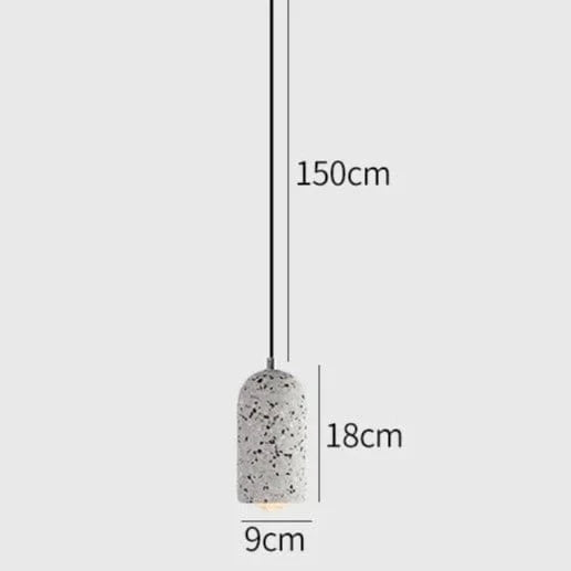 Suspension LED nordique en ciment coloré | Marco Lucetti Gris