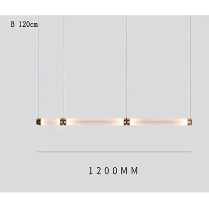 Suspension LED nordique en verre de luxe | Marco Lucetti B 120 cm / Blanc froid