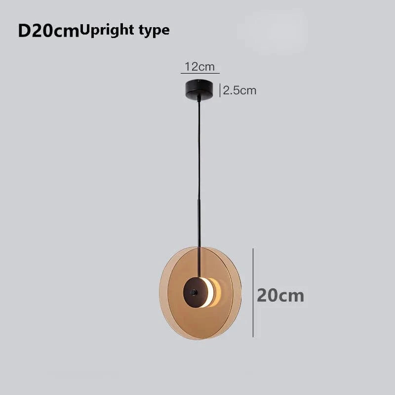 Suspension LED nordique en verre design | Marco Lucetti D20cm Montant / Verre ambré / Blanc chaud 3000K