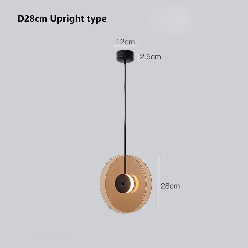 Suspension LED nordique en verre design | Marco Lucetti D28cm Montant / Verre ambré / Blanc chaud 3000K