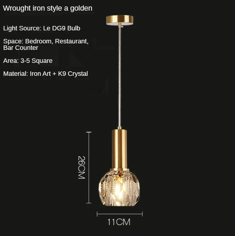 Suspension LED nordique en verre design | Marco Lucetti Type A Or / Blanc froid