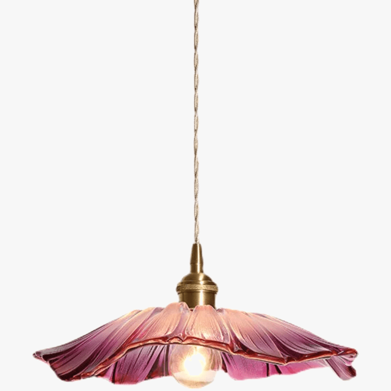 Suspension LED Nordique en Verre Laiton - Fleur Scandinave | Marco Lucetti