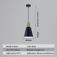 Suspension LED Nordique Haston | Marco Lucetti A - Noir / Chaude