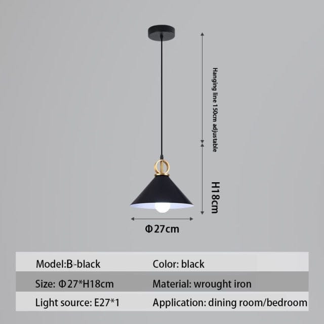 Suspension LED Nordique Haston | Marco Lucetti B - Noir / Chaude