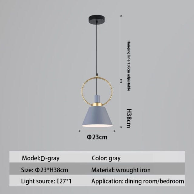 Suspension LED Nordique Haston | Marco Lucetti D - Gris / Chaude