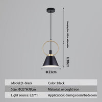 Suspension LED Nordique Haston | Marco Lucetti D - Noir / Chaude